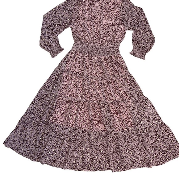 Joy Joy animal print midi dress. Retails for $232. Size large. Gorgeous. - Picture 3 of 7